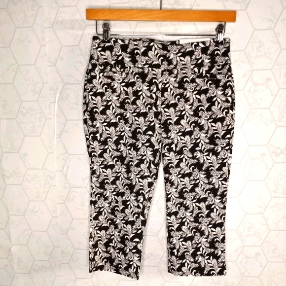 Christopher & Bank Luxe stretch Fern print crops - Picture 4 of 10